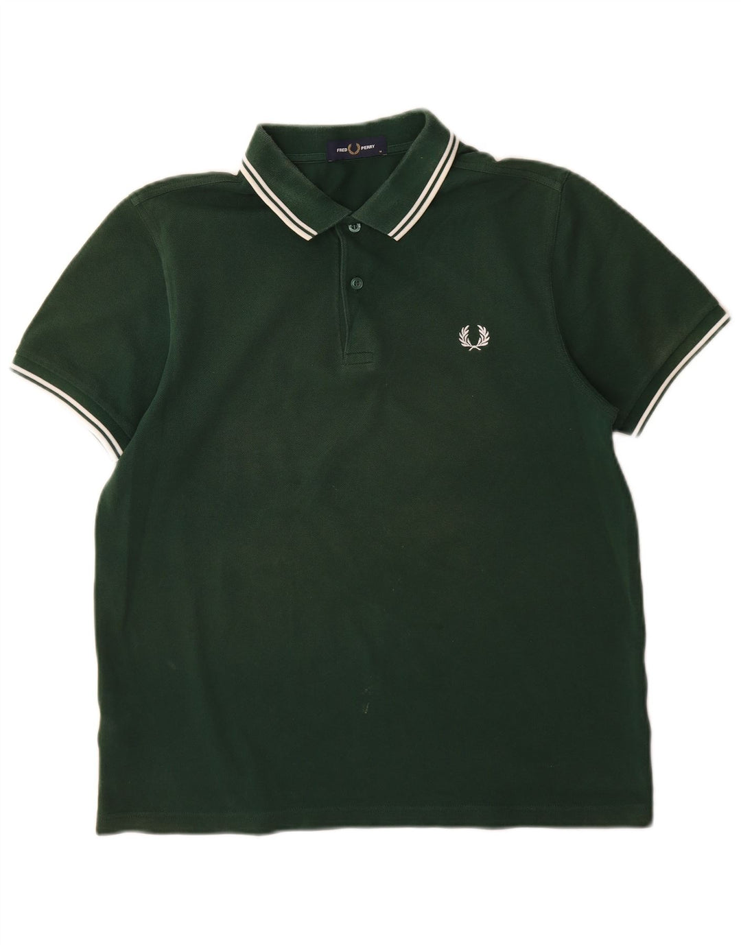Fred Perry Mens Polo Shirt Medium Green Cotton