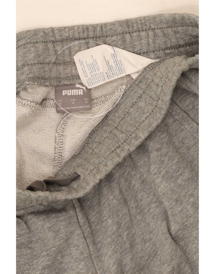 Puma Mens Graphic Sport Shorts Medium Grey Cotton