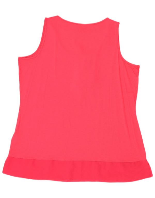 Marks & Spencer Womens Sleeveless Blouse Top UK 18 XL  Pink Viscose