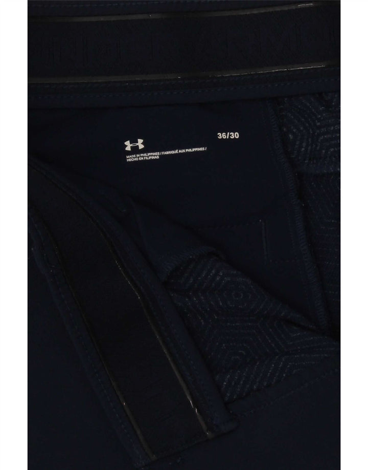 Under Armour Mens Slim Chino Trousers W36 L30 Navy Blue
