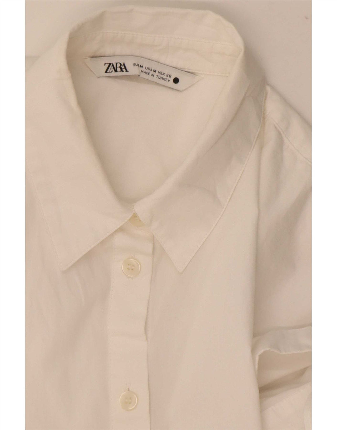 Zara Womens Front Tie Shirt Blouse UK 12 Medium White