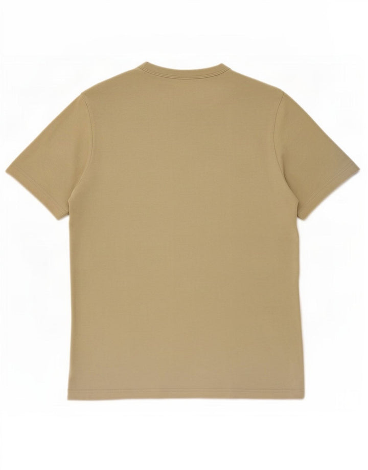 Zara Mens T-Shirt Top Medium Beige Cotton