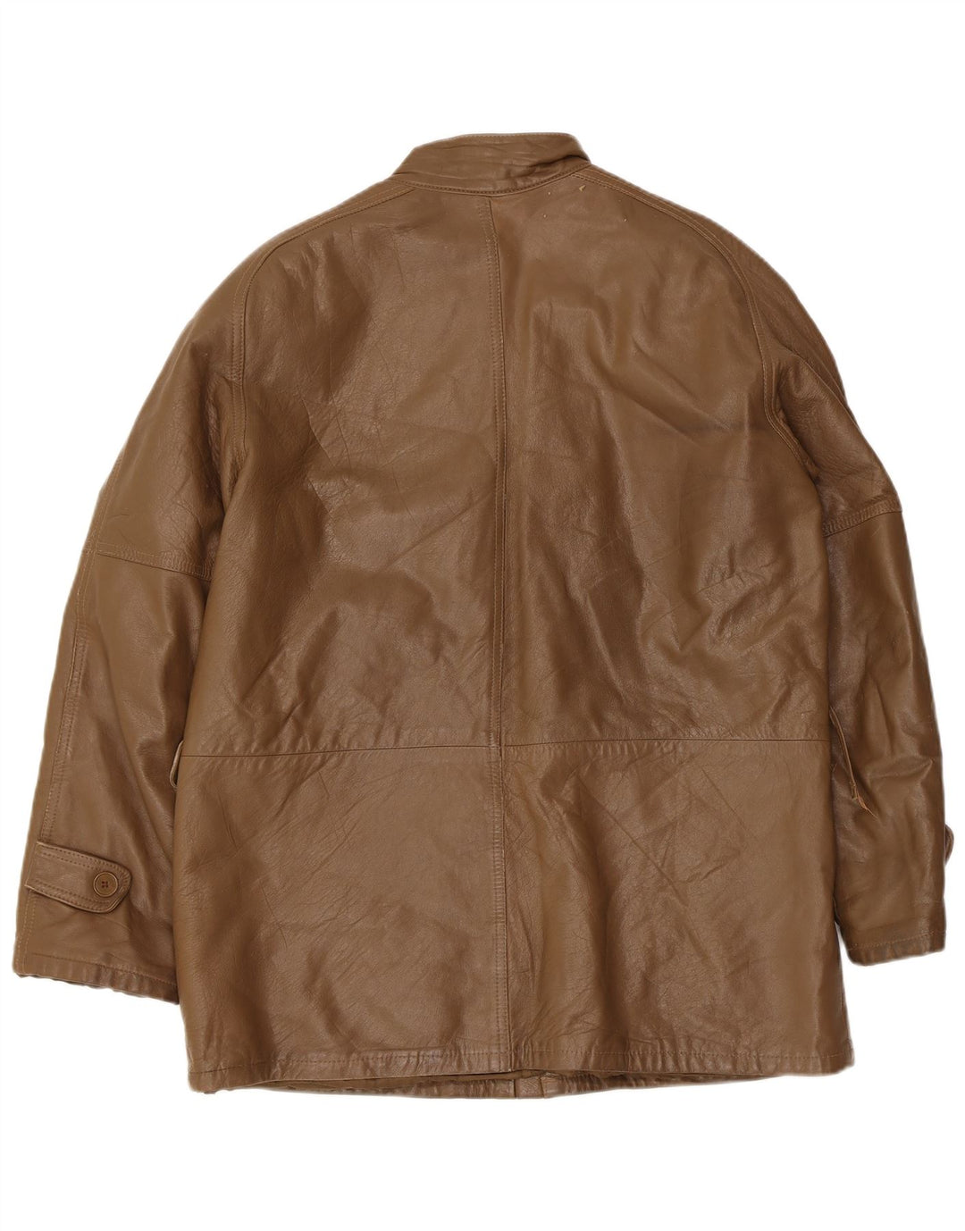 Vintage Mens Leather Jacket IT 50 Large Brown Leather