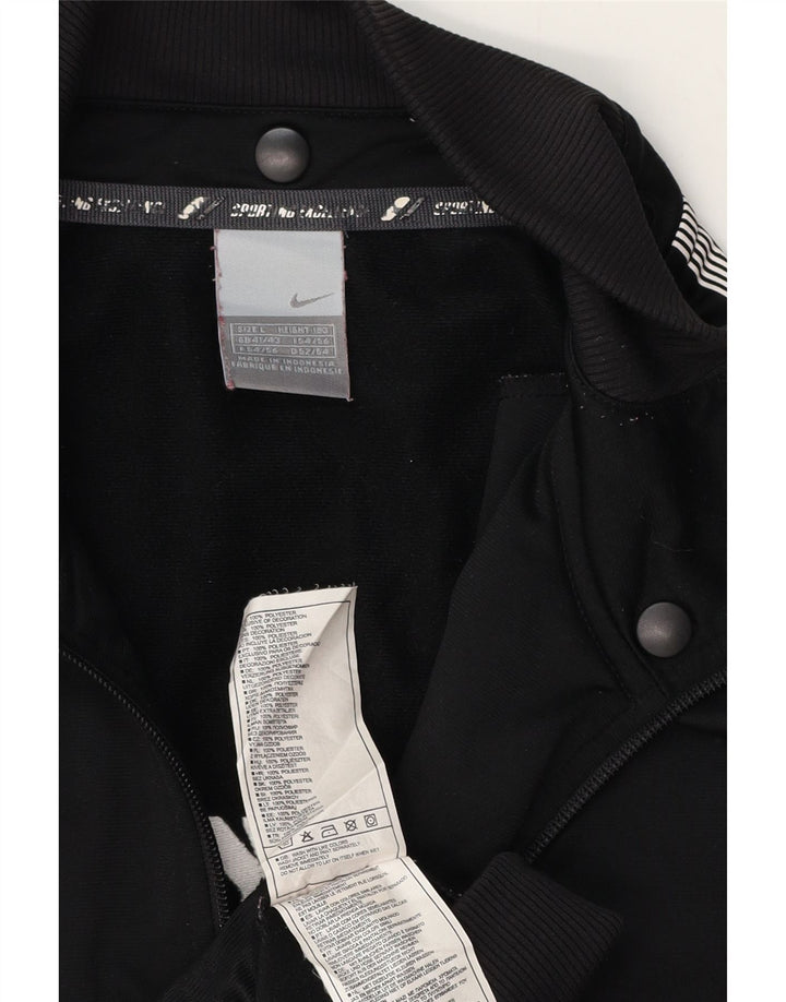 Nike Mens Graphic Tracksuit Top Jacket UK 41/43Large Black Colourblock