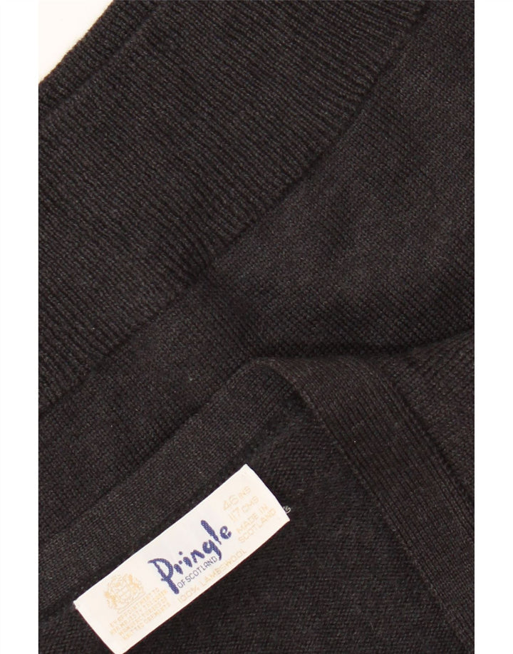 Pringle Womens Oversized Cardigan Sweater IT 46 Large Black Lambswool