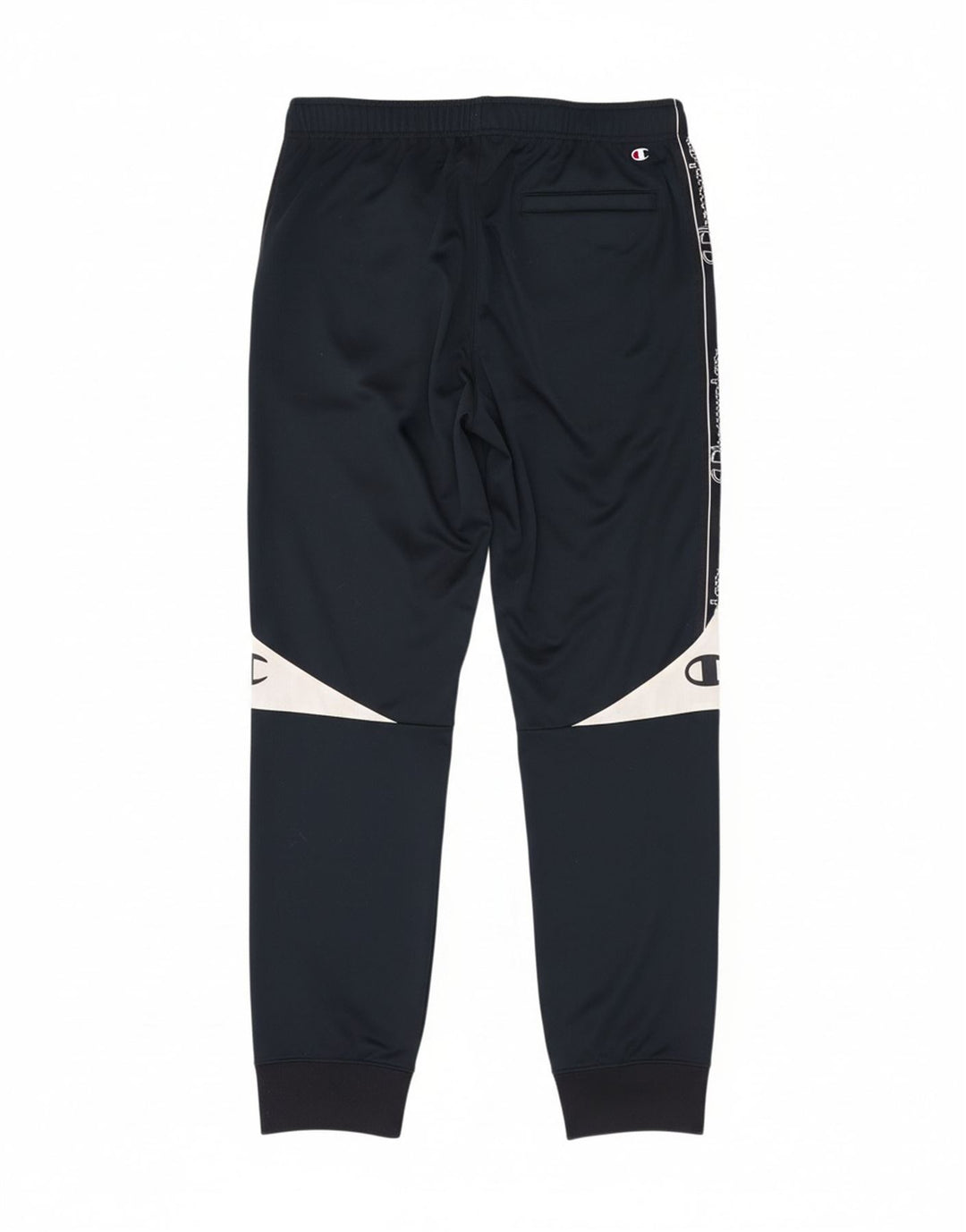 CHAMPION Mens Tracksuit Trousers Joggers Large Navy Blue Colourblock