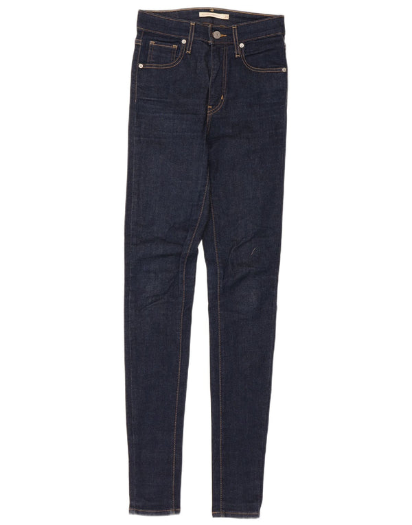 Levi's Womens Mile High Super Skinny Jeans W25 L32 Navy Blue