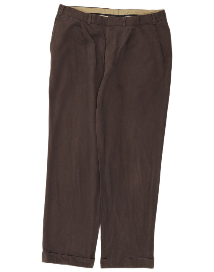 Marks & Spencer Mens St. Michael Straight Chino Trousers W36 L31 Grey