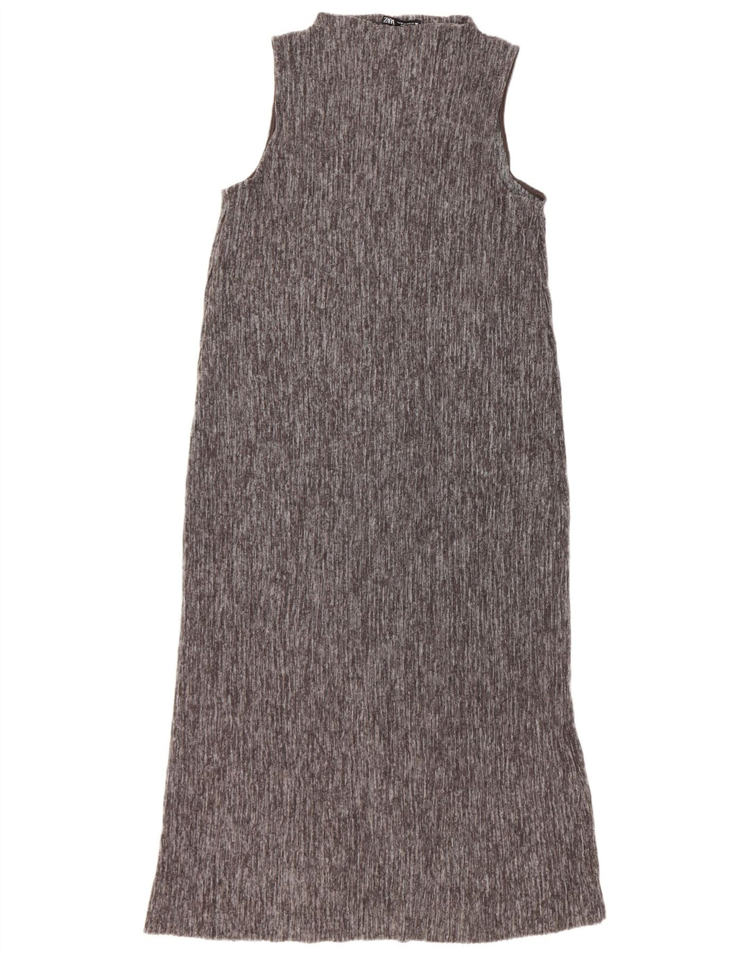 Zara Womens Sleeveless Maxi Dress UK 12 Medium Grey Polyester
