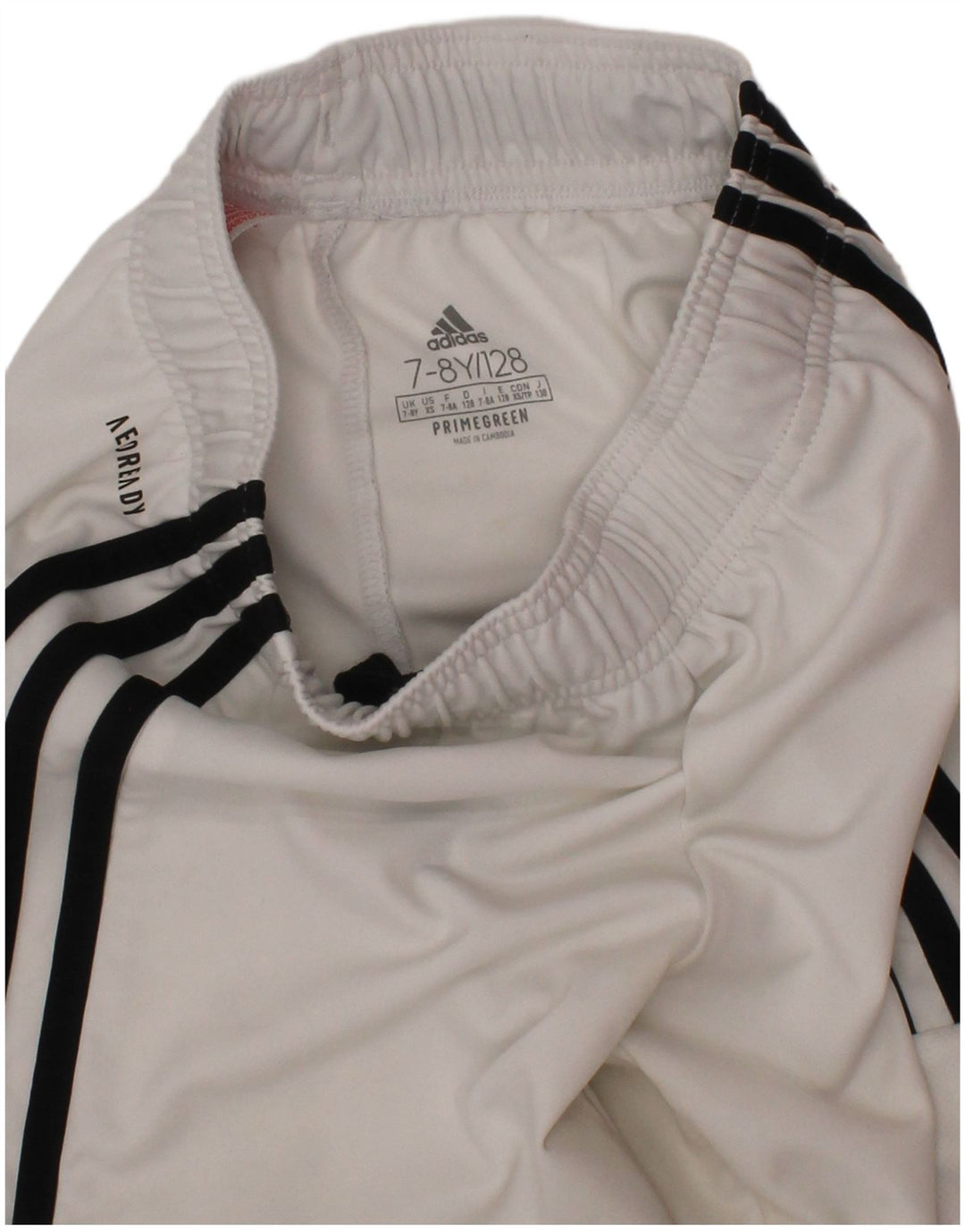 Adidas Boys Aeroready Sport Shorts 7-8 Years  White Polyester