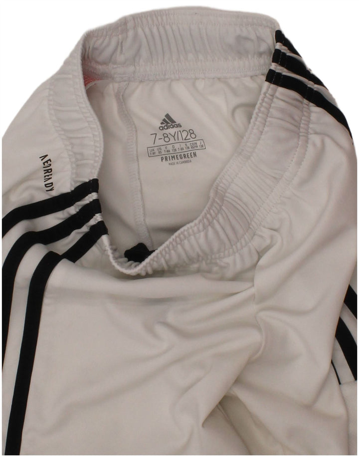 Adidas Boys Aeroready Sport Shorts 7-8 Years  White Polyester