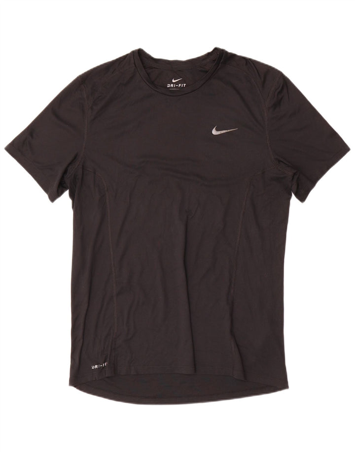 Nike Mens Dri Fit T-Shirt Top Medium Black Polyester