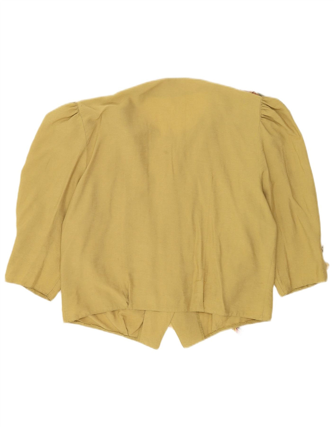Vintage Womens 3/4 Sleeve 5 Button Blazer Jacket UK 16 Large Green