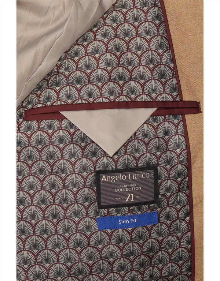 Angelo Litrico Mens By C&A 2 Button Blazer Jacket EU 52 Large Brown