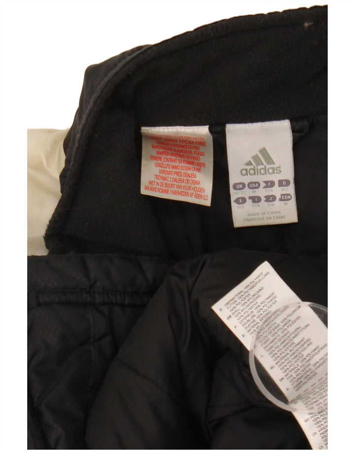 Adidas Boys Graphic Padded Jacket 11-12 Years Black Colourblock Nylon