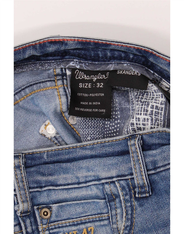 Wrangler Mens Skanders Slim Jeans W32 L34 Blue Cotton