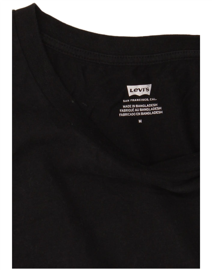 LEVI'S Womens T-Shirt Top UK 14 Medium Black