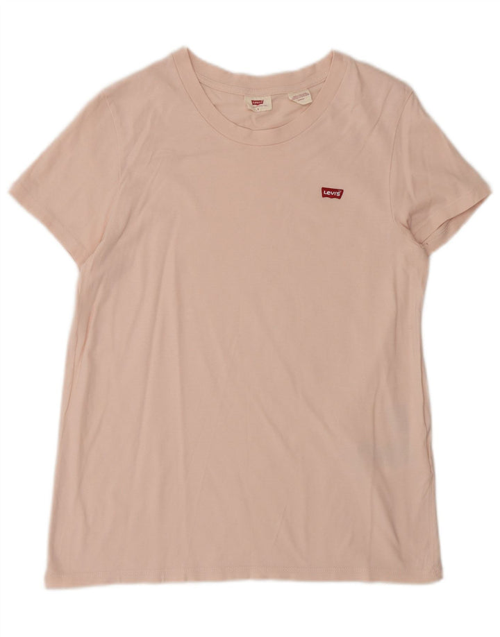 Levi's Womens T-Shirt Top UK 10 Small Pink Cotton