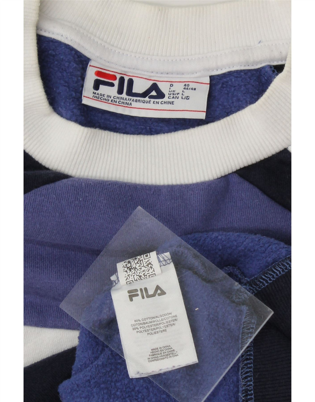FILA Womens Graphic Sweatshirt Jumper UK 16 Large Multicoloured Vintage Fila and Second-Hand Fila from Messina Hembry 