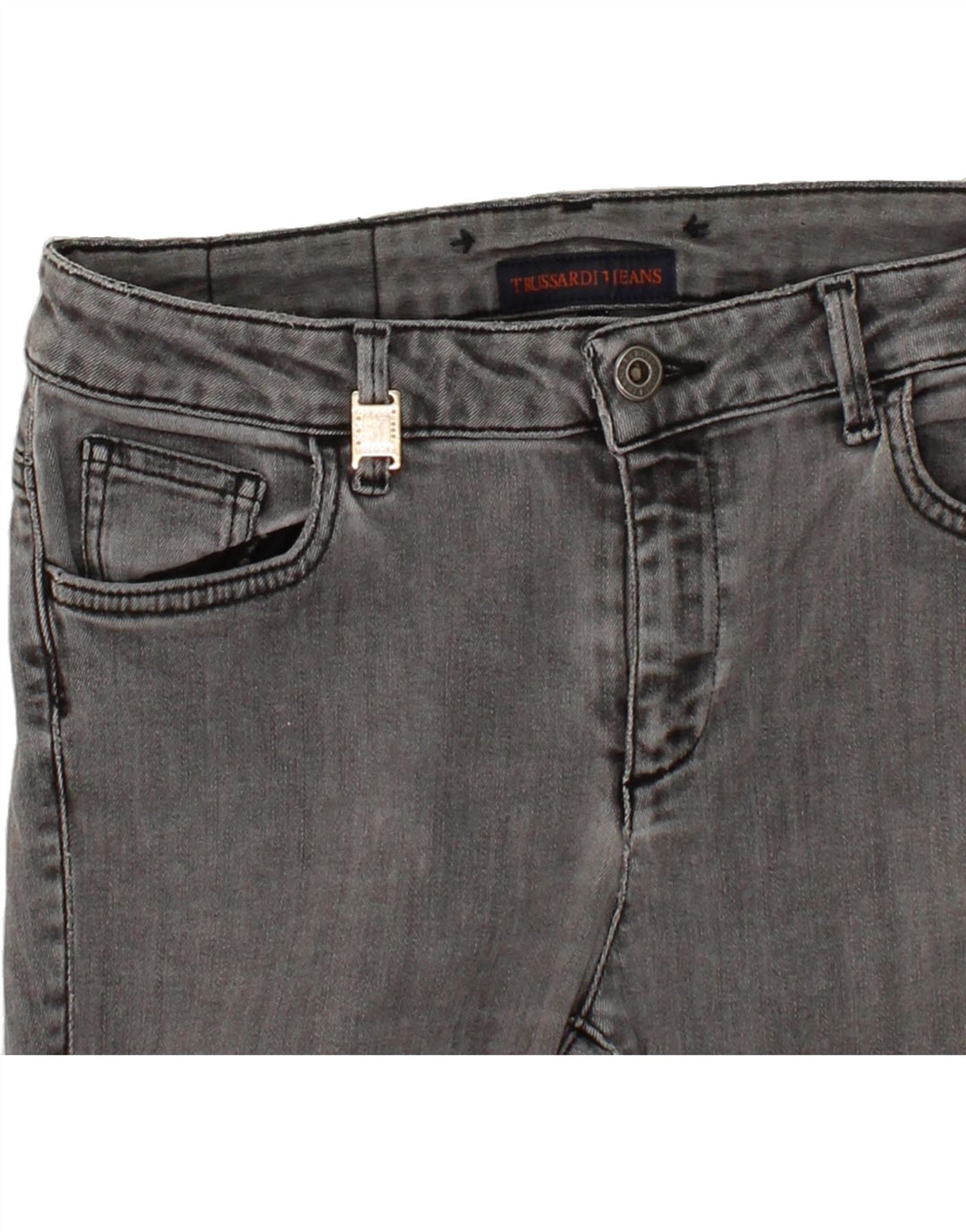 TRUSSARDI Womens Skinny Jeans W29 L30 Grey Cotton Vintage Trussardi and Second-Hand Trussardi from Messina Hembry 