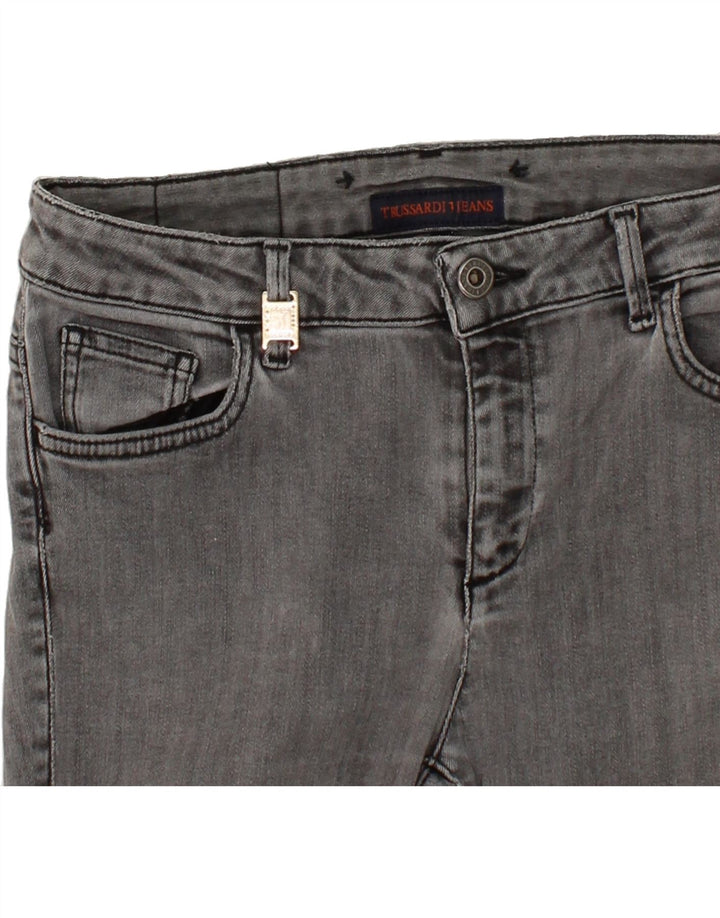 TRUSSARDI Womens Skinny Jeans W29 L30 Grey Cotton Vintage Trussardi and Second-Hand Trussardi from Messina Hembry 