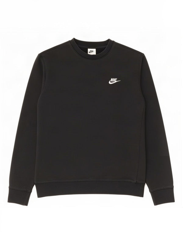 Nike Mens Sweatshirt Jumper Medium Black Cotton