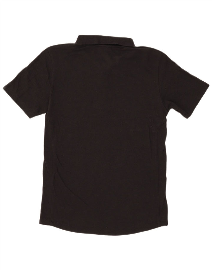 Umbro Boys Polo Shirt 11-12 Years Large Black Cotton