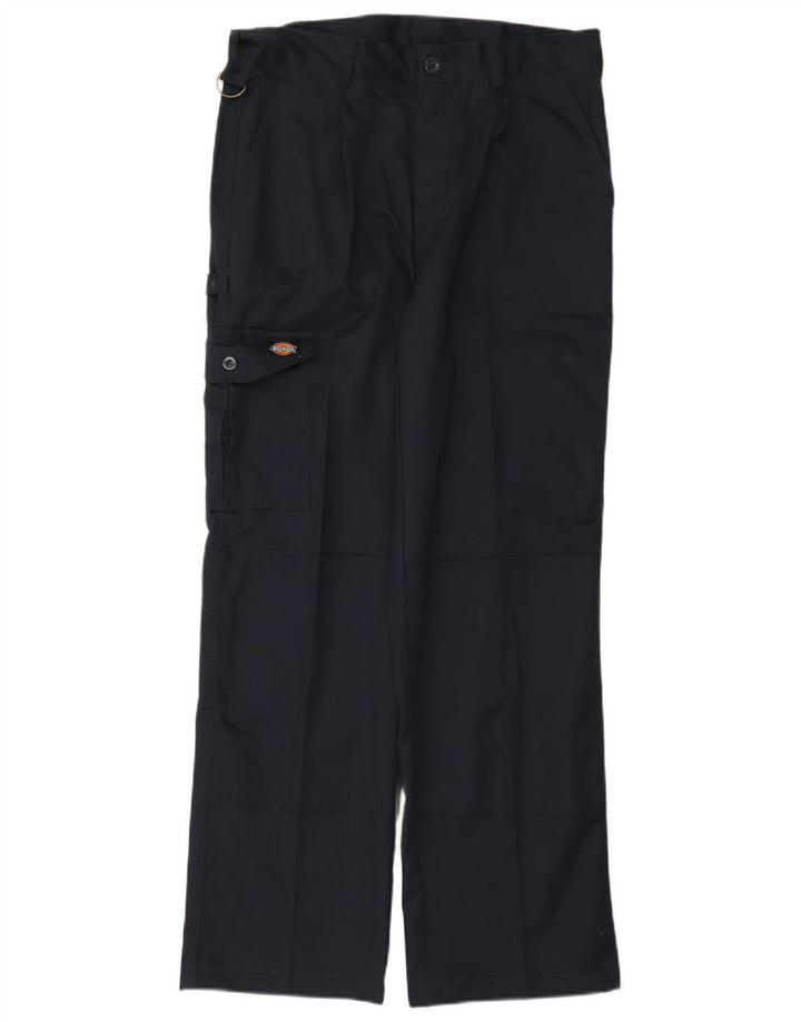 Dickies Mens Straight Cargo Trousers W32 L30 Navy Blue Polyester