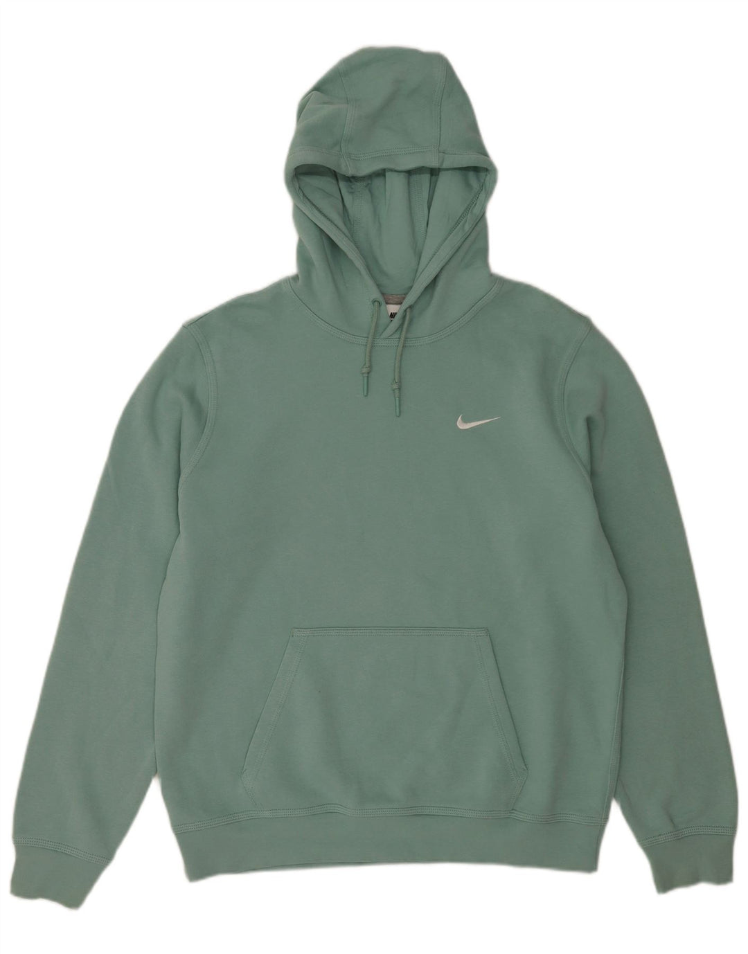 Nike Mens Hoodie Jumper Large Blue Cotton