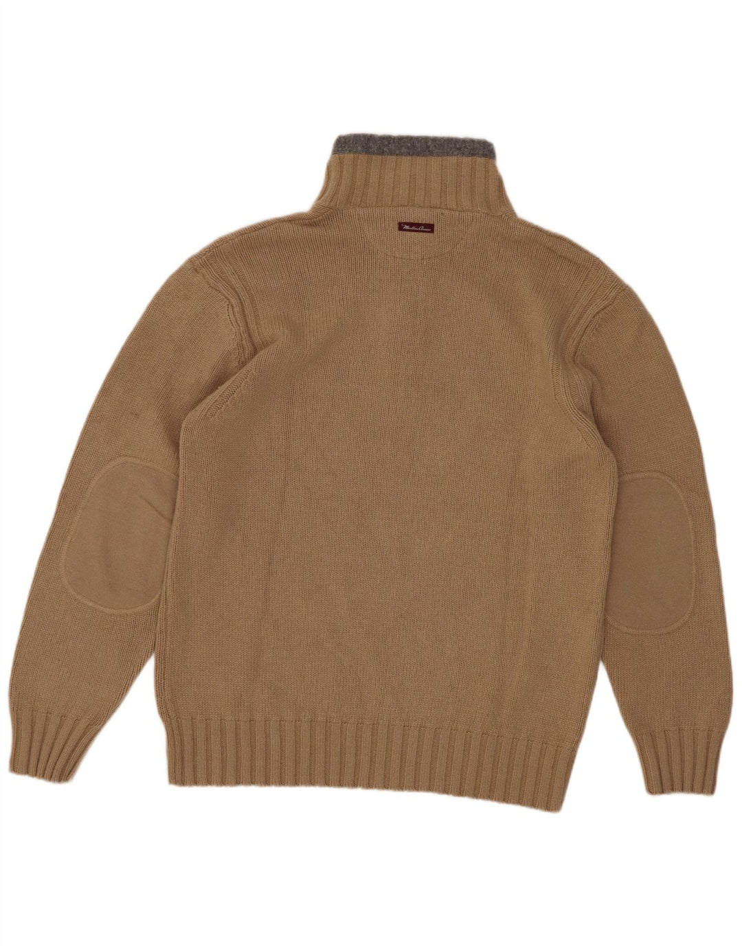 Marlboro Classics Mens Zip Neck Jumper Sweater Medium Beige