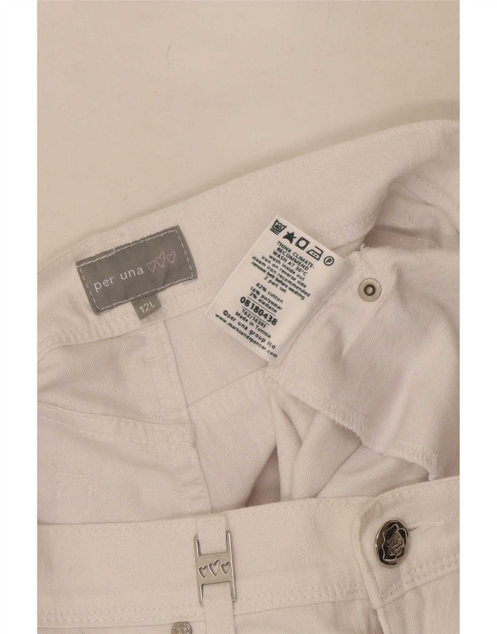 Marks & Spencer Womens Per Una Bootcut Jeans UK 12 Medium W30 L32 White