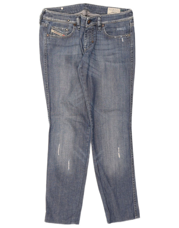 Diesel Womens Lhela Distressed Slim Jeans W29 L28 Blue Cotton