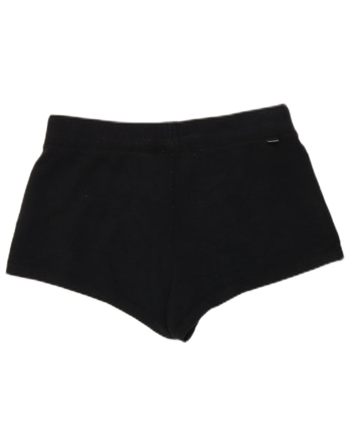 Converse Womens Sport Shorts UK 14 Medium  Black Cotton