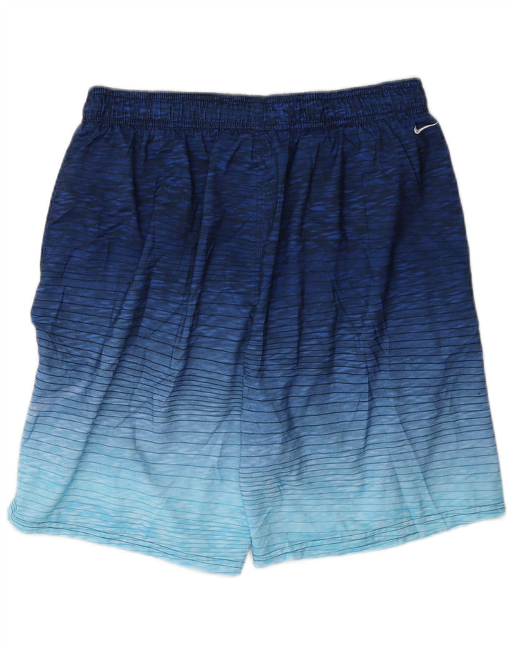 Nike Mens Graphic Swimming Shorts Large Blue Pinstripe Polyester
