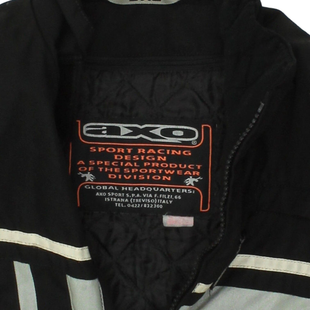 AXO Mens Black Quilt Lined Motorcycle Racing Jacket | Vintage Motorsport VTG Vintage Messina Hembry and Second-Hand Messina Hembry from Messina Hembry 