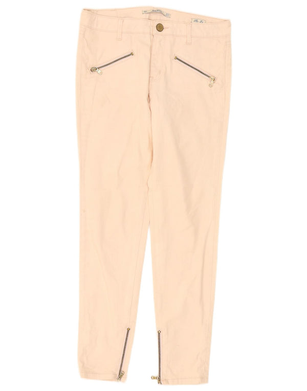 Zara Womens Slim Casual Trousers EU 36 XS W26 L29 Pink