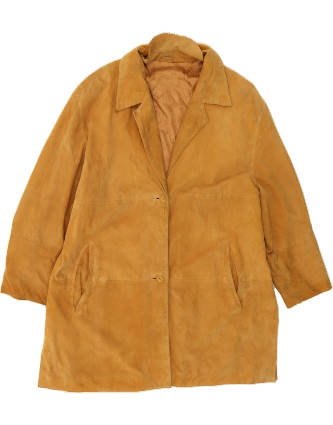 CONBIPEL Womens Suede Overcoat IT 48 XL Beige Leather Vintage Conbipel and Second-Hand Conbipel from Messina Hembry 