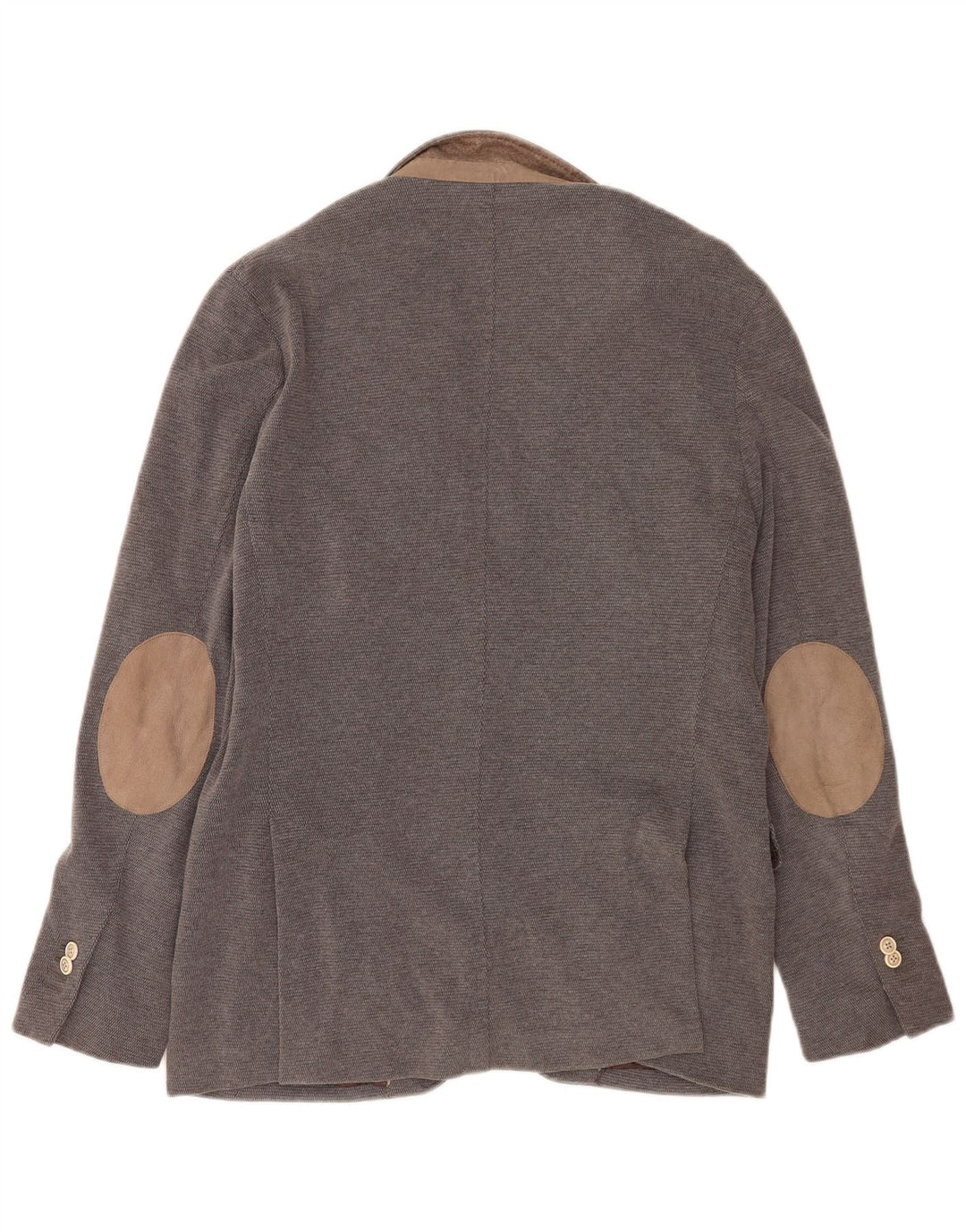 Massimo Dutti Mens 2 Button Blazer Jacket EU 52 Large Grey Cotton