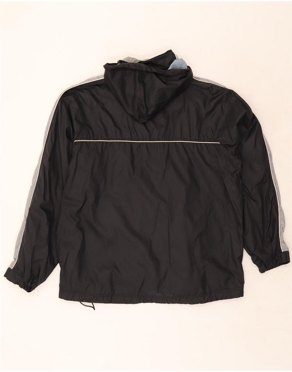 Nike Mens Hooded Rain Jacket UK 45/47 XL Black Colourblock Nylon