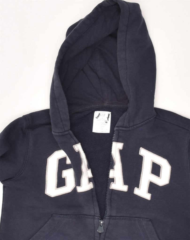 GAP Boys Graphic Zip Hoodie Sweater 4-5 Years Navy Blue Cotton | Vintage Gap | Thrift | Second-Hand Gap | Used Clothing | Messina Hembry 