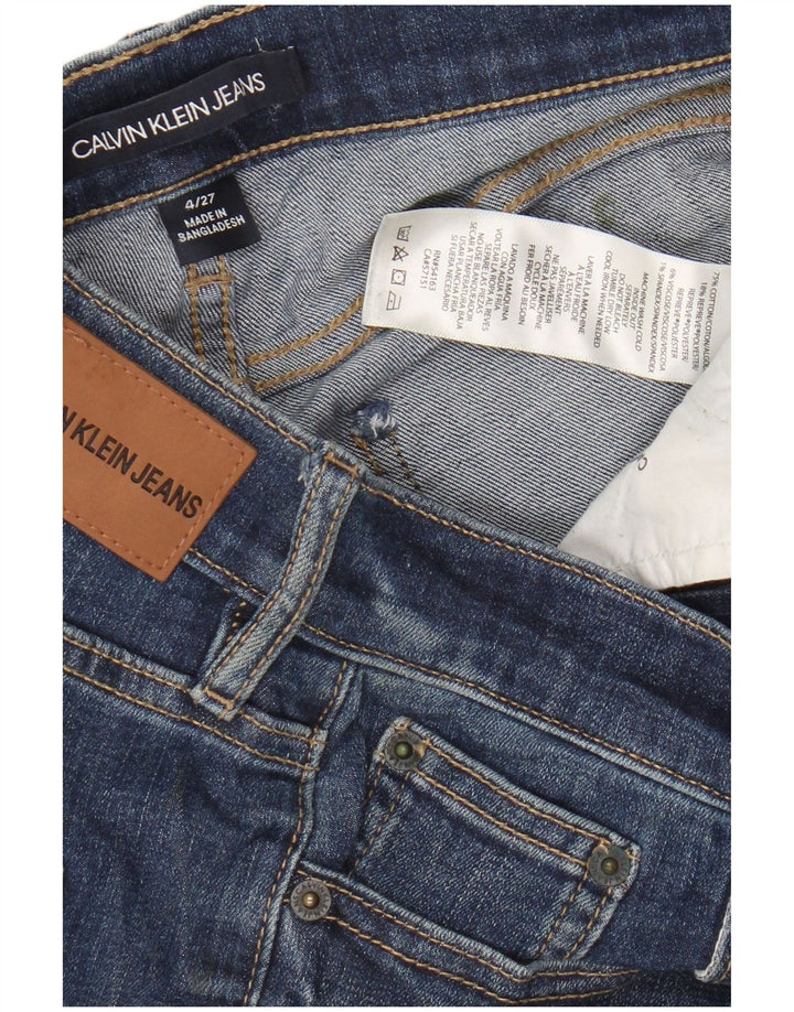 CALVIN KLEIN Womens Skinny Jeans US 4 XS W27 L26 Blue Cotton