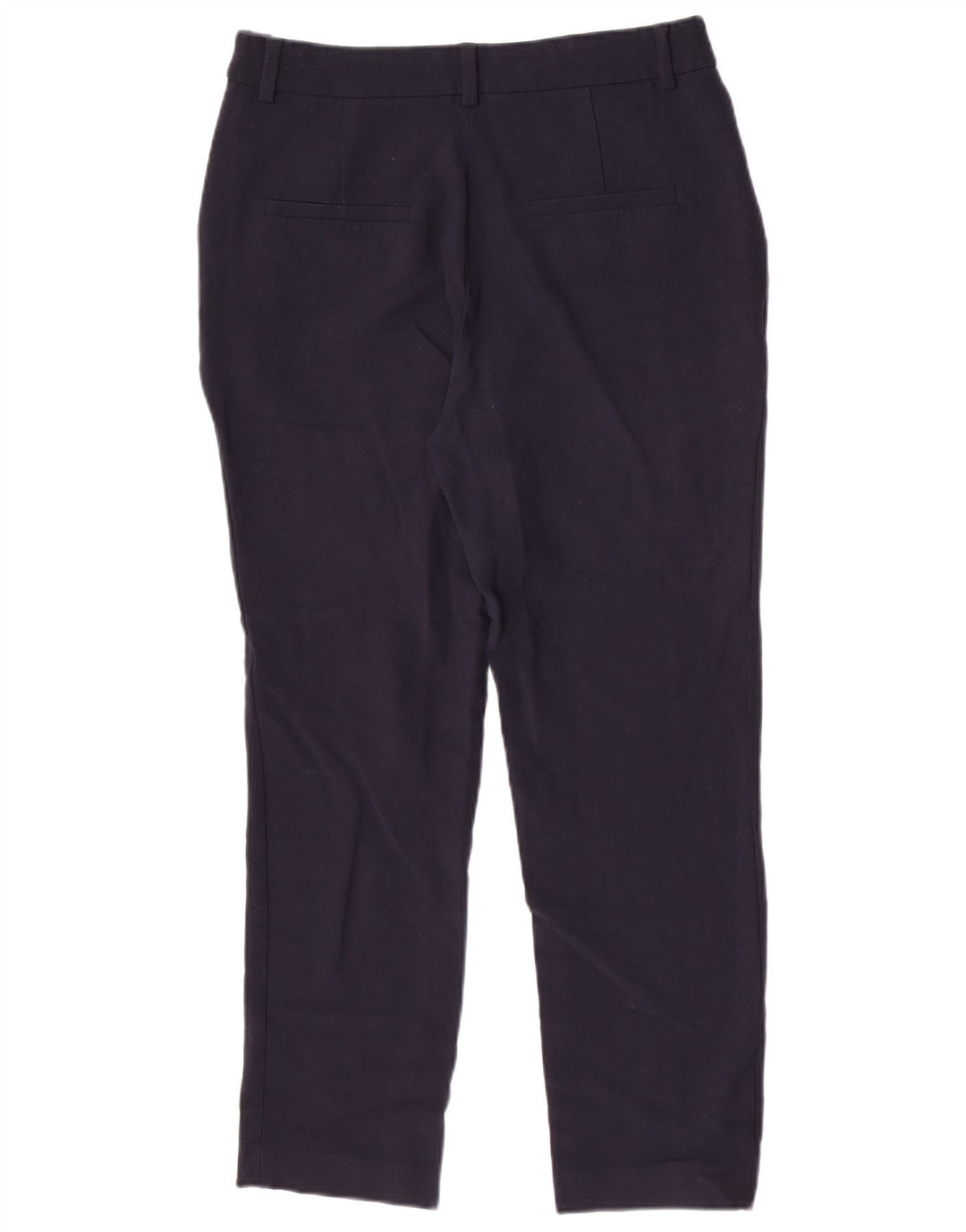 Massimo Dutti Womens Slim Suit Trousers EU 40 Medium W30 L27 Navy Blue Wool
