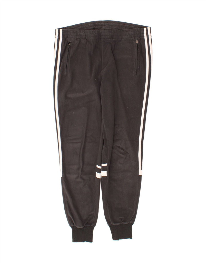 ADIDAS Womens Tracksuit Trousers Joggers UK 14 Medium  Black Cotton Vintage Adidas and Second-Hand Adidas from Messina Hembry 