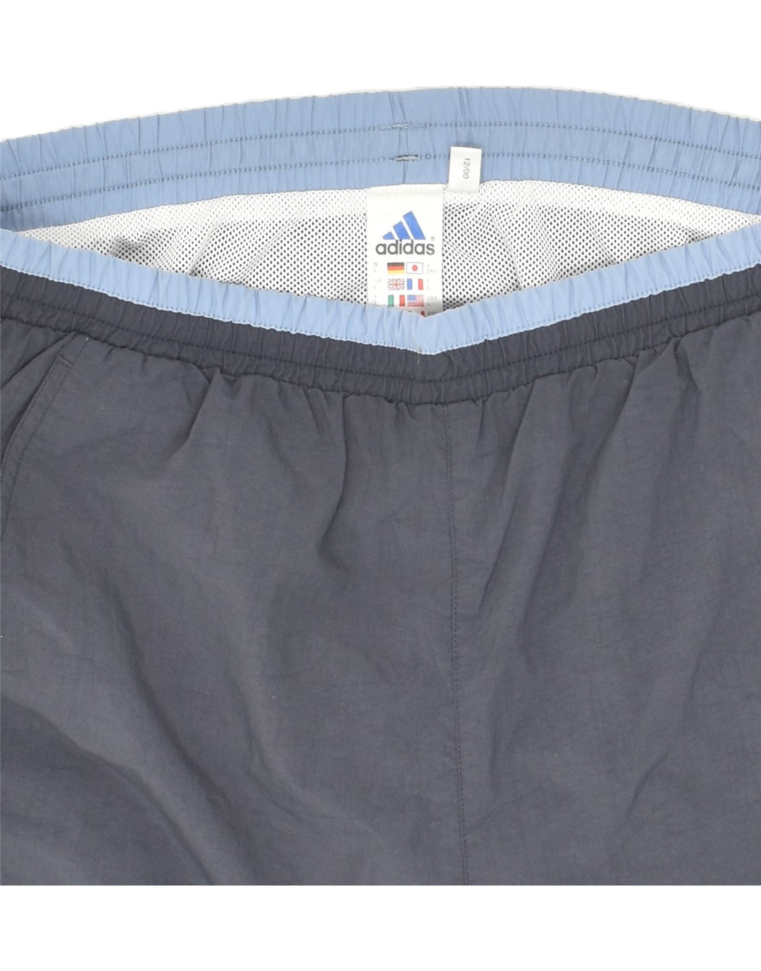 ADIDAS Mens Sport Shorts Large Navy Blue Polyamide Vintage Adidas and Second-Hand Adidas from Messina Hembry 