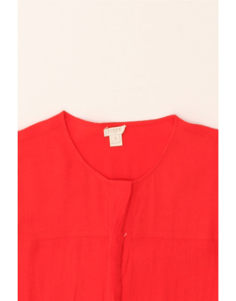 J. CREW Womens Longline Pullover Shirt UK 10 Small Red Viscose | Vintage J. Crew | Thrift | Second-Hand J. Crew | Used Clothing | Messina Hembry 