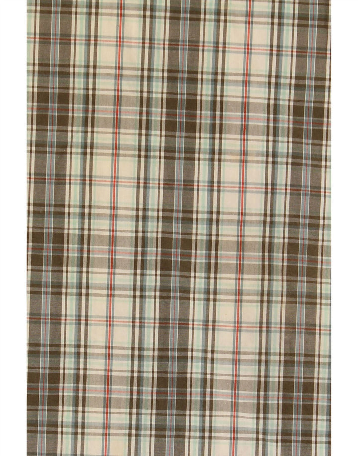 LEVI'S Mens Short Sleeve Shirt Large Khaki Check Cotton