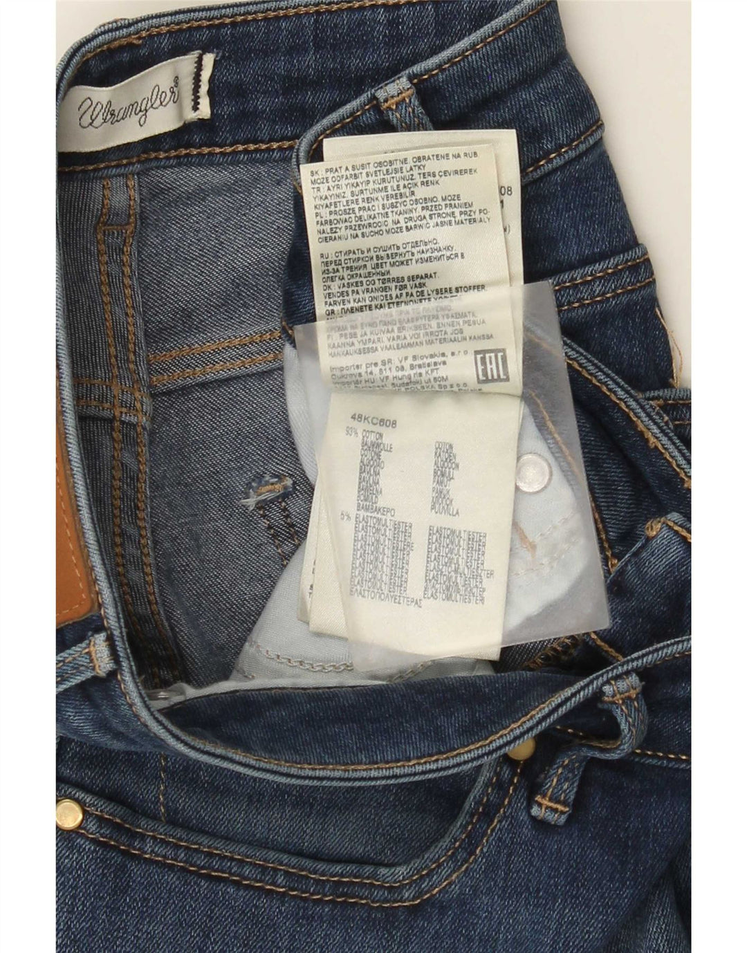 Wrangler Womens Slim Jeans W26 L32 Blue Cotton