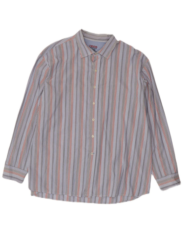 Izod Mens Shirt 2XL Blue Striped