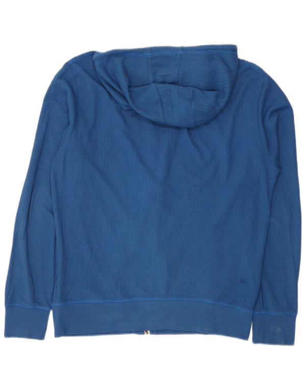Penguin Mens Zip Hoodie Sweater Medium Blue Cotton