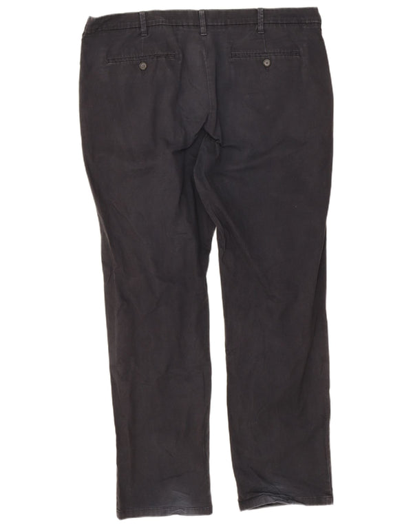 Marks & Spencer Mens Straight Regular Fit Chino Trousers W40 L31 Black